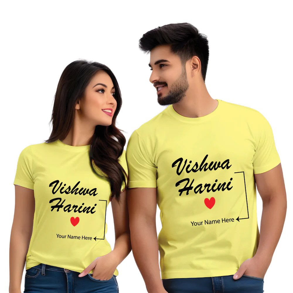 Contoh desain kaos couple nama