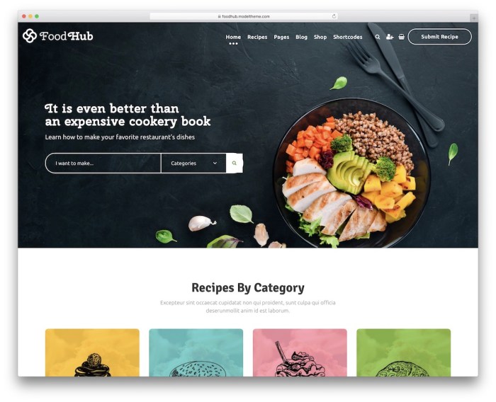 Food restaurant website examples mario foods designs beautiful hative web